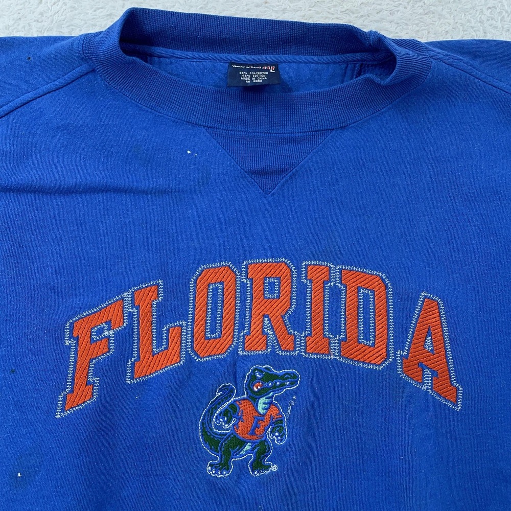 Vintage Florida Gators Sweater Mens Medium Blue NCAA Football‎ College Crewneck